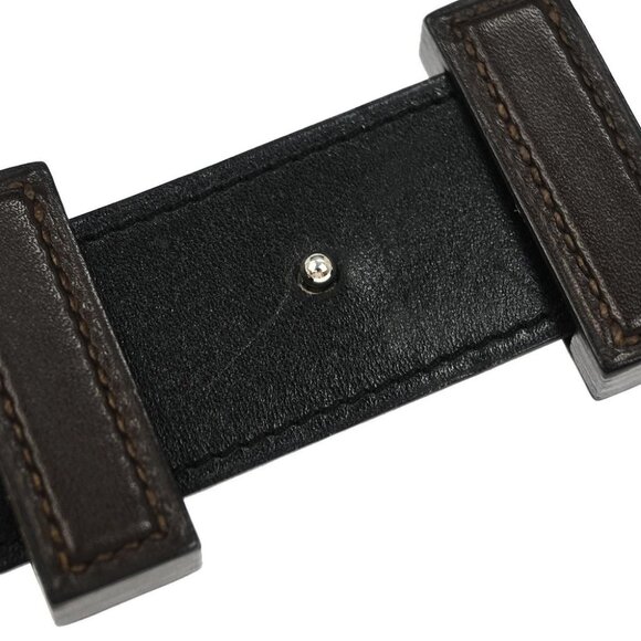 Hermes Brown Togo Box Calf Constance Reversible Belt #80 Small Good - Picture 6 of 7